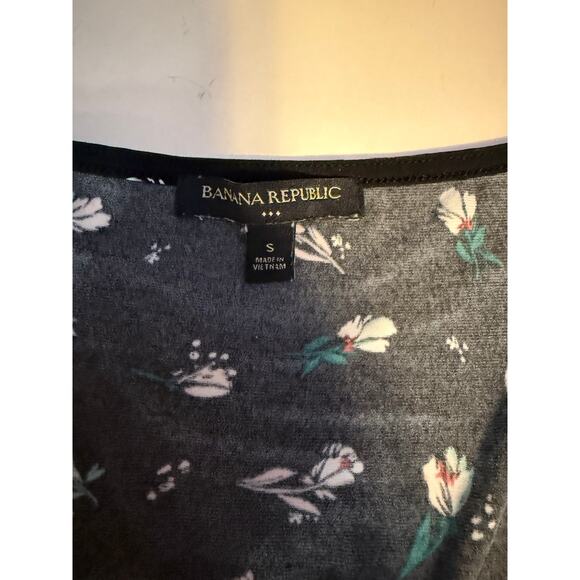 Banana Republic  Floral Tank Top Black Sleeveless Cottagecore Scandi summer chic - Picture 2 of 5